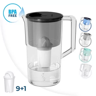 Wessper Aquaclassic Dzbanek Filtrujący Wodę 2,5L Czarny + 9X Filtr Wody - Dzbanki filtrujące - miniaturka - grafika 1