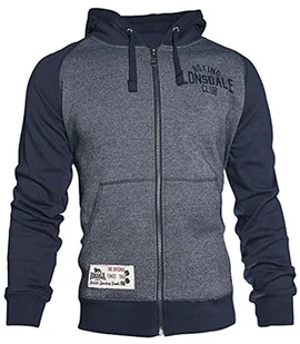 Lonsdale Bluza z kapturem kapuzenacke slough Men Slim Fit Zips weat granatowy (marynarski) - inne kurtki xl grantowy - Kurtki męskie - miniaturka - grafika 1