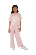 Spodnie i spodenki dla dziewczynek - Guess spodnie dresowe dziecięce kolor różowy wzorzyste - miniaturka - grafika 1
