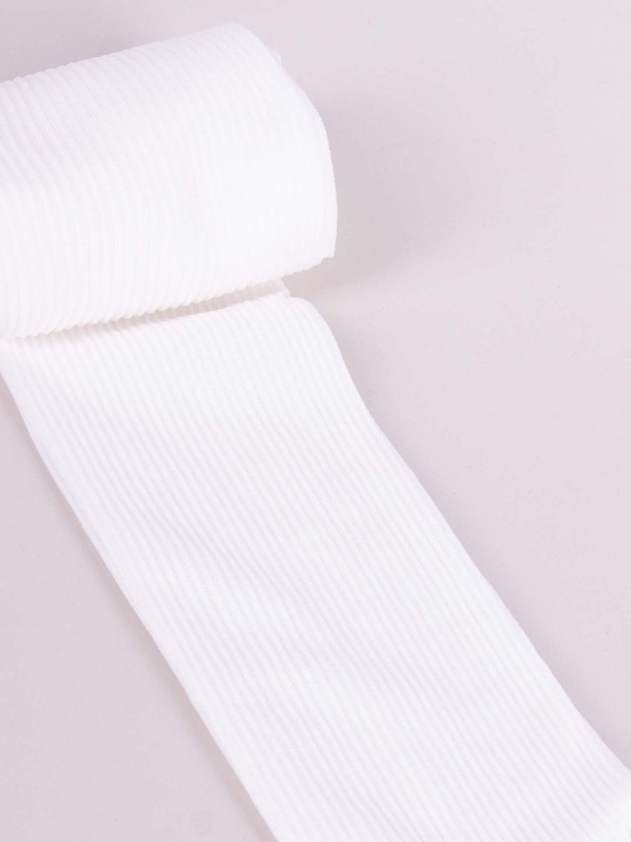 Rajstopy dziecięce mikrofibra prążek białe 40 DEN 104-110