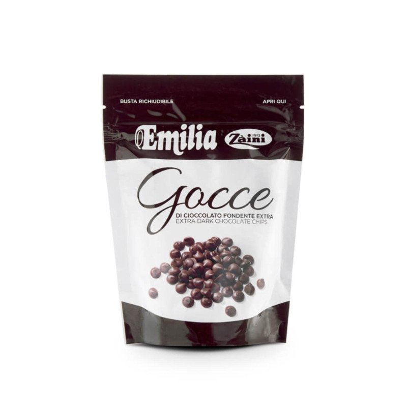 EMILIA ZAINI GOCCE - KROPELKI DROPSY Z GORZKIEJ CZEKOLADY 160G - IDEALNE DO GOTOWANIA