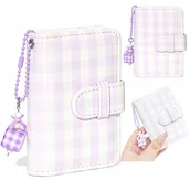 Albumy fotograficzne - LoveInstant Kieszeniowy Album Na 28 Zdjęcia Instax Mini 12 40 11 99 41 Evo Liplay Zink / Kratka / Fioletowy - miniaturka - grafika 1