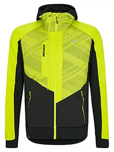 Ziener Męska kurtka softshell Nalik / hybrydowa kurtka narciarska, oddychająca, wiatroszczelna, funkcjonalna Lime Print 46 214277 - Kurtki męskie - miniaturka - grafika 1