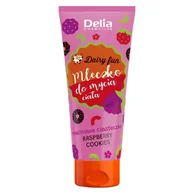 Kosmetyki do kąpieli - Delia Dairy Fun mleczko do mycia ciała Malinowe Ciasteczko 200ml - miniaturka - grafika 1