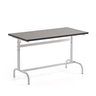 Ławka szkolna 184, biały/ciemnoszary - Meble do szkół i przedszkoli - miniaturka - grafika 1