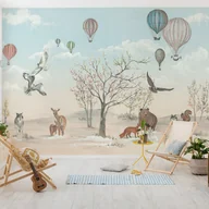 Fototapety - Fototapeta zwierzęta leśne niebieskimIbeżowym - 450 x 280 cm - KOMAR - miniaturka - grafika 1