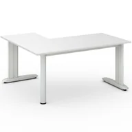Stoły i stoliki do biura - B2B Partner Biurko Flexible L 1600 x 1400 mm, biały 468268 - miniaturka - grafika 1