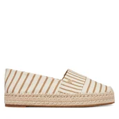 Espadryle damskie - Espadryle Tommy Hilfiger Th Platform Espadrille Stripes FW0FW09143 Beżowy - miniaturka - grafika 1