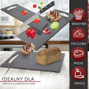 Zestaw desek do krojenia 3 elementy Classbach C-SB 4012 K (szary) - Deski do krojenia - miniaturka - grafika 2