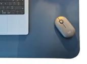 Podkładki na biurko - Podkładka na biurko skóra naturalna granatowa 1,6mm 90x30 - miniaturka - grafika 1