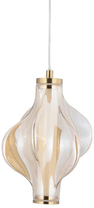 Zwisająca ledowa lampa Elva 18212 LED 8W 3000K metalowa mosiądz