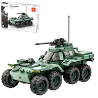 Klocki - Klocki konstrukcyjne Wange 3514 - Wojskowy pojazd rozpoznawczy XM808, 339 elementów - miniaturka - grafika 1