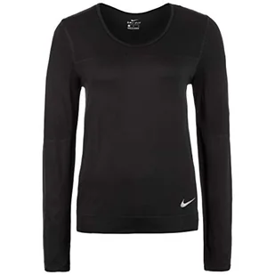 Nike W Nk Infinite Top Ls Long Sleeved T-shirt damski czarny czarny/odblaskowy srebrny S - Koszulki i topy damskie - miniaturka - grafika 1