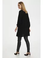 Bluzki damskie - Kaffe Tunika Amber 501030 Czarny Relaxed Fit - miniaturka - grafika 1
