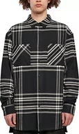 Koszule męskie - Urban Classics Męska koszula oversize z długim rękawem, czarna, 3XL, czarny, 3XL - miniaturka - grafika 1