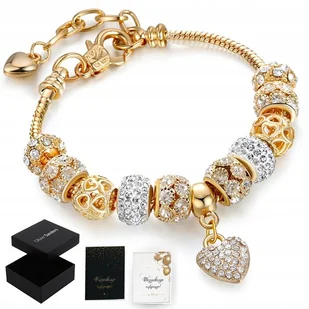 Bransoletka Damska Złota Modułowa Do Charms 585 - Bransoletki - miniaturka - grafika 1