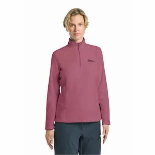 Damska bluza polarowa Jack Wolfskin TAUNUS HZ W raisin - S - Bluzy damskie - miniaturka - grafika 1