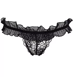 Beauty Night Stringi Czarna Koronka Sexy Rozmiar S/M - Majtki damskie - miniaturka - grafika 1