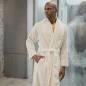 Szlafroki damskie - Abyss & Habidecor Szlafrok Lodge Ivory - miniaturka - grafika 1