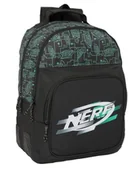 Plecaki - Safta NERF GAME - Podwójny plecak, dostosowany do wózka, idealny dla dzieci w różnym wieku, wygodny i wszechstronny, jakość i wytrzymałość, 32 x 15 x 42 cm, Czarny (Black), M, Casual - miniaturka - grafika 1