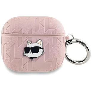 Karl Lagerfeld KLA3PGCHPP AirPods 3 cover różowy/pink Monogram Choupette Head - Akcesoria do słuchawek - miniaturka - grafika 1