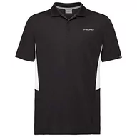 Koszulki męskie - Head męska koszulka polo Club Tech, czarny, s - miniaturka - grafika 1