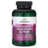 Stawy, mięśnie, kości - SWANSON Health Glukozamina 500mg Chondroityna 400mg I Siarka Organiczna 200mg Glukosamine Chondroitin &amp Msm 120 Tabletek - miniaturka - grafika 1