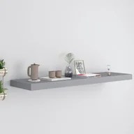 Półki do salonu - vidaXL vidaXL Półka ścienna, szara, 90x23,5x3,8 cm, MDF - miniaturka - grafika 1