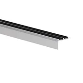 Listwy i profile - Profil schodowy srebrny z czarną gumą aluminium anoda 38.5 mm x 270 cm - miniaturka - grafika 1
