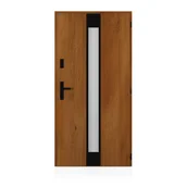 Drzwi zewnętrzne - Drzwi stalowe zewnętrzne wejściowe Thunder Lustro winchester 90 prawe Wiśniowski - miniaturka - grafika 1