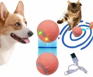 Zabawki dla kotów - Uciekająca piłka zabawka dla kota psa interaktywna led wibracje 43cm usb - miniaturka - grafika 1