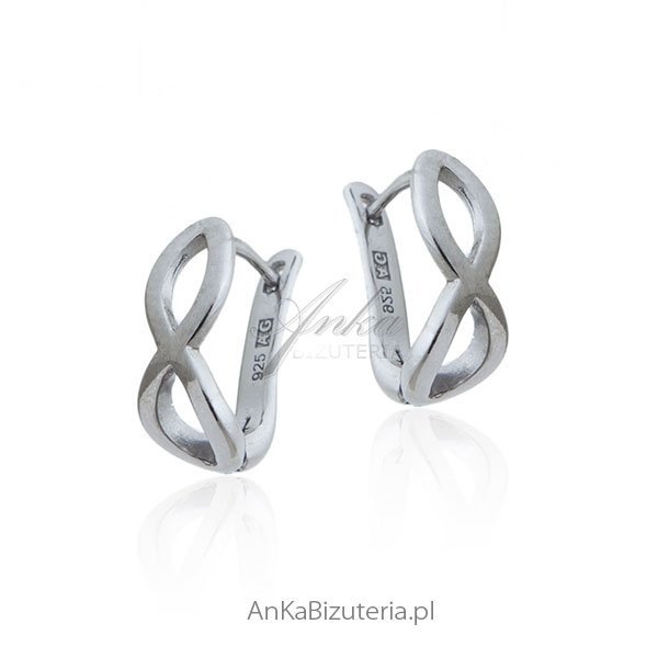 ankabizuteria.pl Kolczyki srebrne nieskończoność
