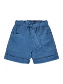 Spodenki damskie - Guess Szorty materiałowe J3GD03 WE8R0 Niebieski Relaxed Fit - miniaturka - grafika 1