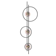 Lampy ścienne - Potrójna lampa ścienna z bursztynowymi kloszami K-5348 z serii CORSA - miniaturka - grafika 1