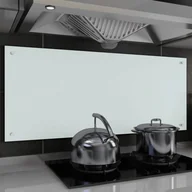 Akcesoria i części AGD - vidaXL Panel ochronny do kuchni, biały, 120x50 cm, hartowane szkło - miniaturka - grafika 1