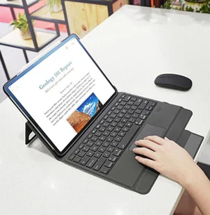 Dux Ducis Touchpad Keyboard Case etui na tablet bezprzewodowa klawiatura Bluetooth iPad Pro 12.9'' 2018 / 2020 / 2021 czarny - Etui i futerały do telefonów - miniaturka - grafika 14