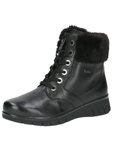 Caprice Damskie ciepłe buty 9-26209-43, modne kozaki, Black Nappa, 39 EU szerokie, Czarna papka, 39 EU Weit