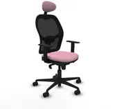 Fotele i krzesła biurowe - Krzesło Biurowe z Zagłówkiem Jorquera Piqueras y Crespo 1D036N1 Różowy - miniaturka - grafika 1