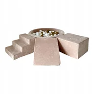 Suche baseny - Piankowy zestaw z basenem 30x90/200szt. piłek- velvet beż - DOWOLNY MIX - miniaturka - grafika 1