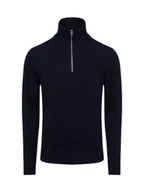 Swetry męskie - Jack & Jones Męski sweter z dzianiny Mężczyźni niebieski jednolity, S - miniaturka - grafika 1