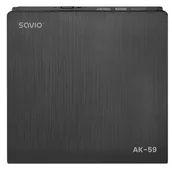 Napędy optyczne - SAVIO NAGRYWARKA ZEWNĘTRZNA TYPU SLIM CD/DVD R/RW - USB C/USB-A, AK-59 - miniaturka - grafika 1