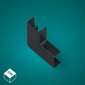 Kanały kablowe - Łącznik kątowy LK 15x25 czarny - miniaturka - grafika 1