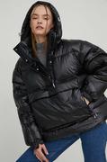 Kurtki damskie - adidas Originals kurtka puchowa damska kolor czarny zimowa oversize - miniaturka - grafika 1