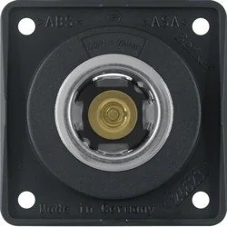 Hager Polo Integro Flow Gniazdo zasilania 12 V czarny mat mechanizm 0845712503 0845712503 - Gniazdka elektryczne - miniaturka - grafika 1
