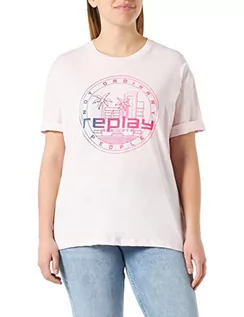 Koszulki i topy damskie - Replay T-shirt damski, 664 Light Rose, XS - grafika 1