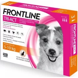 Frontline Tri-Act S roztwór do nakrapiania dla psów 5-10 kg - 1 pipeta - Artykuły przeciw pasożytom - miniaturka - grafika 1
