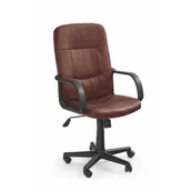 Fotele i krzesła biurowe - Fotel Obrotowy Pracowniczy Denzel Ciemny Brąz Halmar - miniaturka - grafika 1