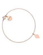 Bransoletki - Bransoletka z różowego złota z rombem - miniaturka - grafika 1