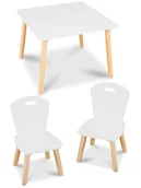 Zestawy mebli dla dzieci - Zestaw drewniany stolik + 2 krzesła dla dzieci Ricokids - miniaturka - grafika 1