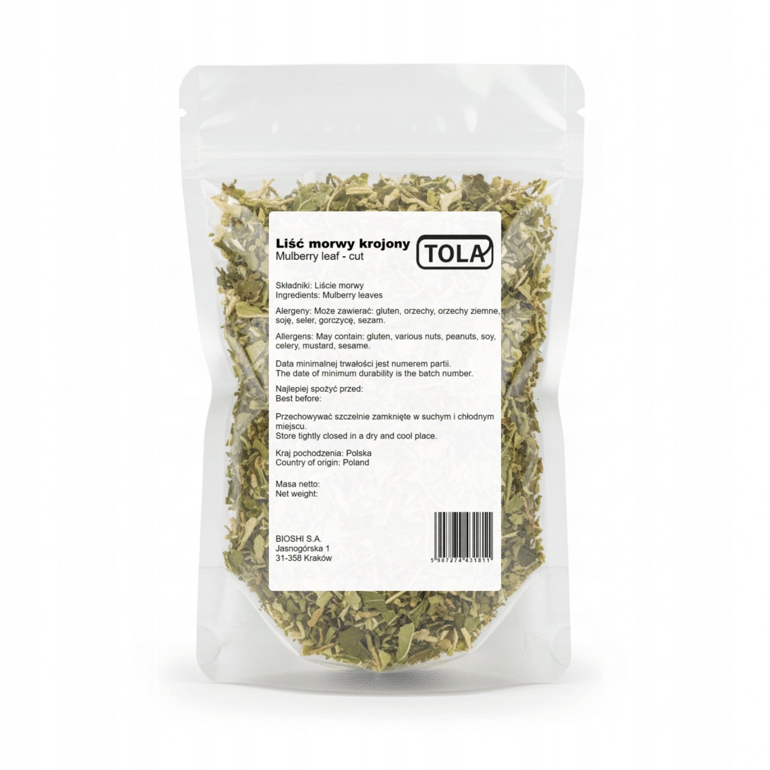 Liść morwy krojony 5 kg ziele do herbatek i naparów, Tola